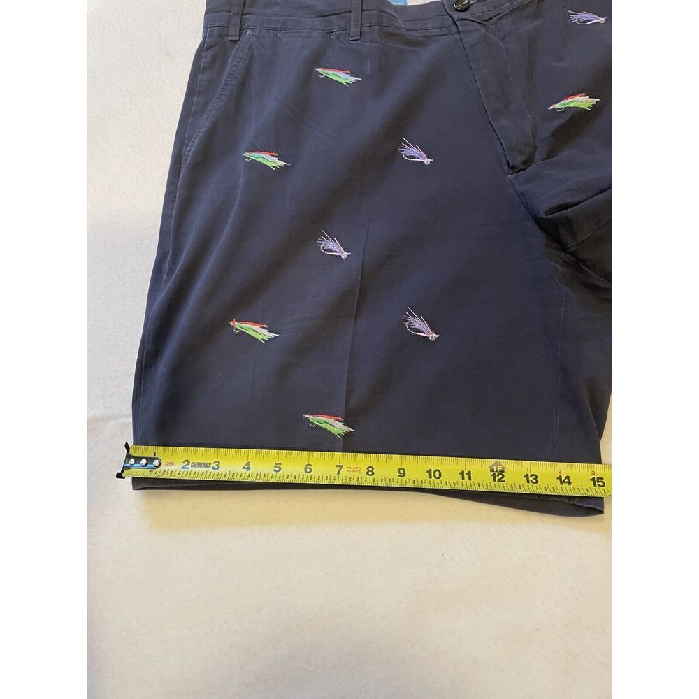 Castaway Nantucket Shorts Fly Fishing Lure Embroidered Blue Mens Size 42 Fish - Picture 11 of 12